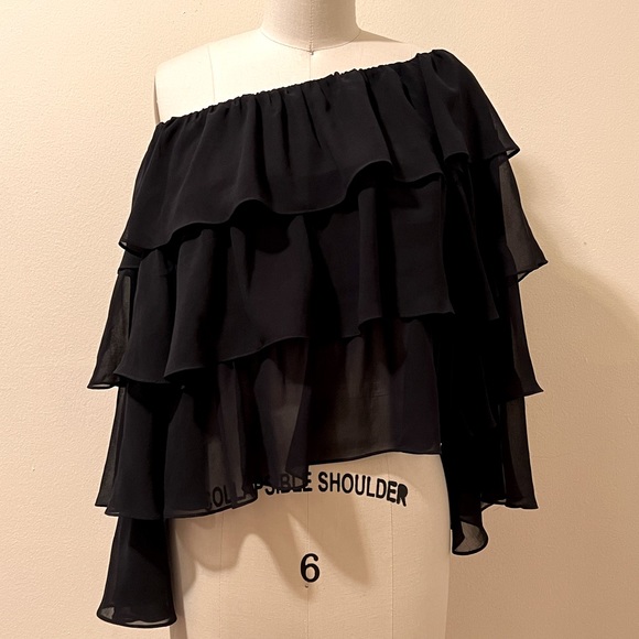 New Zara ruffled on-off shoulder top - Size S - Picture 3 of 5